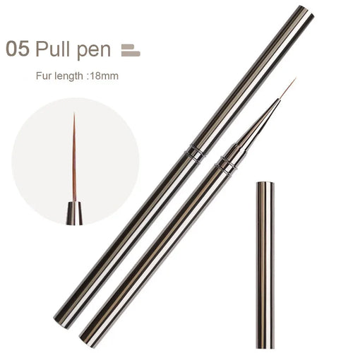 Nails Art Liner Brushes Striping Drawing Elongated Lines Painting