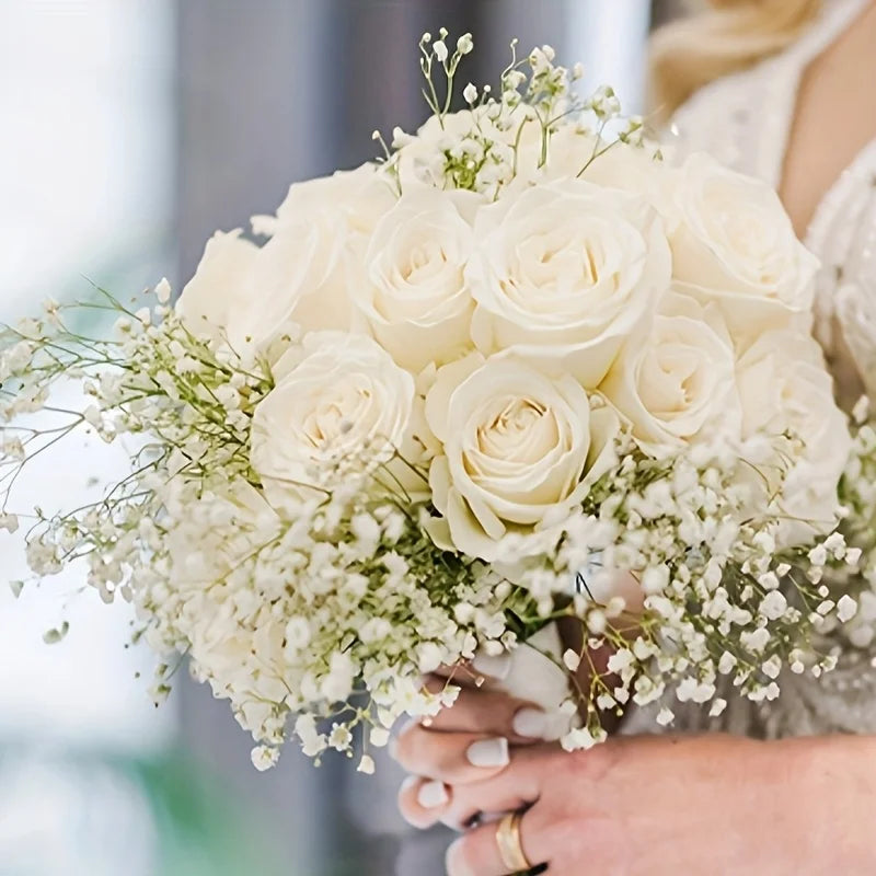 20 Pcs Realistic White Gypsophila Artificial Flowers - Elegant Faux