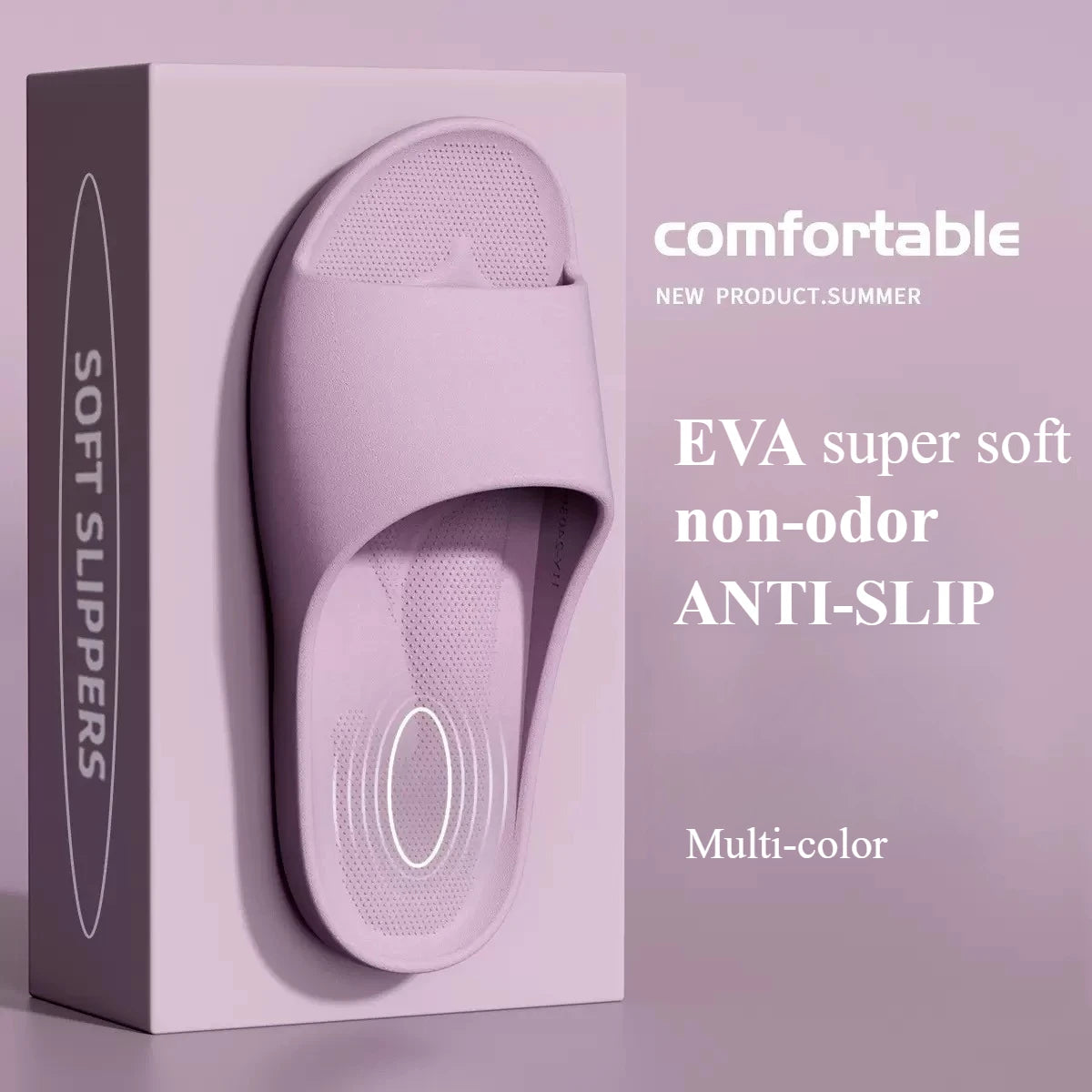 Couple Home Slippers Soft EVA Non-Slip Slides Lightweight Breathable