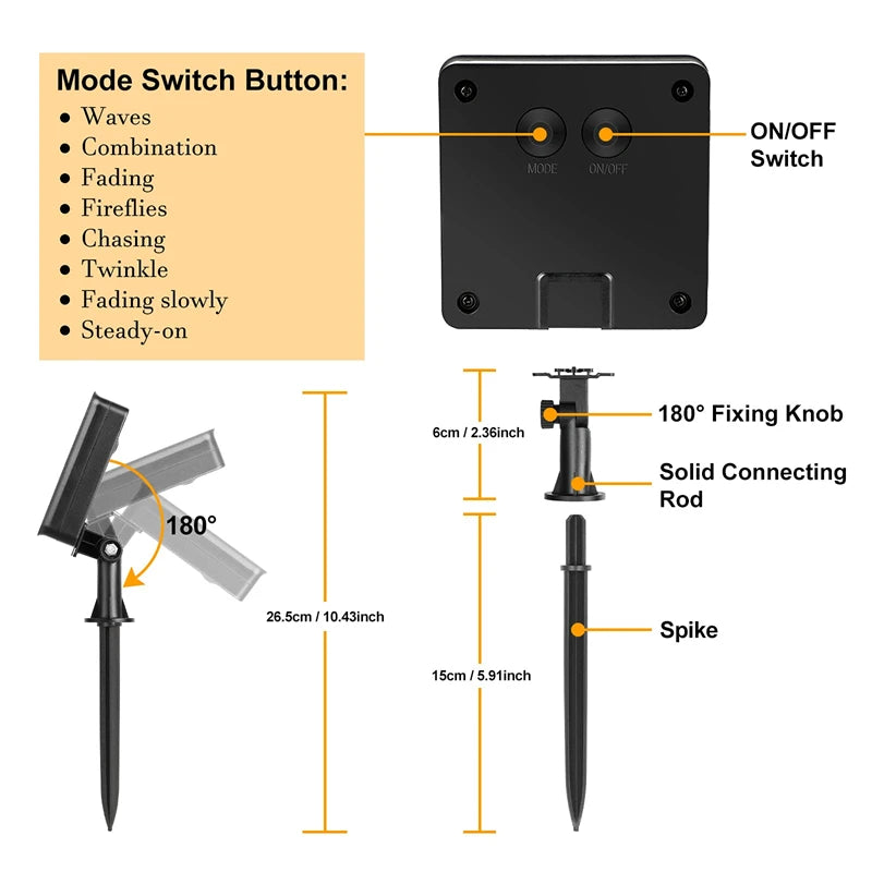 Solar LED Fairy Light Outdoor Festoon LED Waterproof