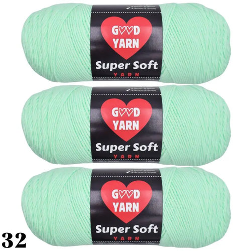 190g x 3 Pcs Soft & Cozy Multicolored Acrylic Yarn for Crocheting