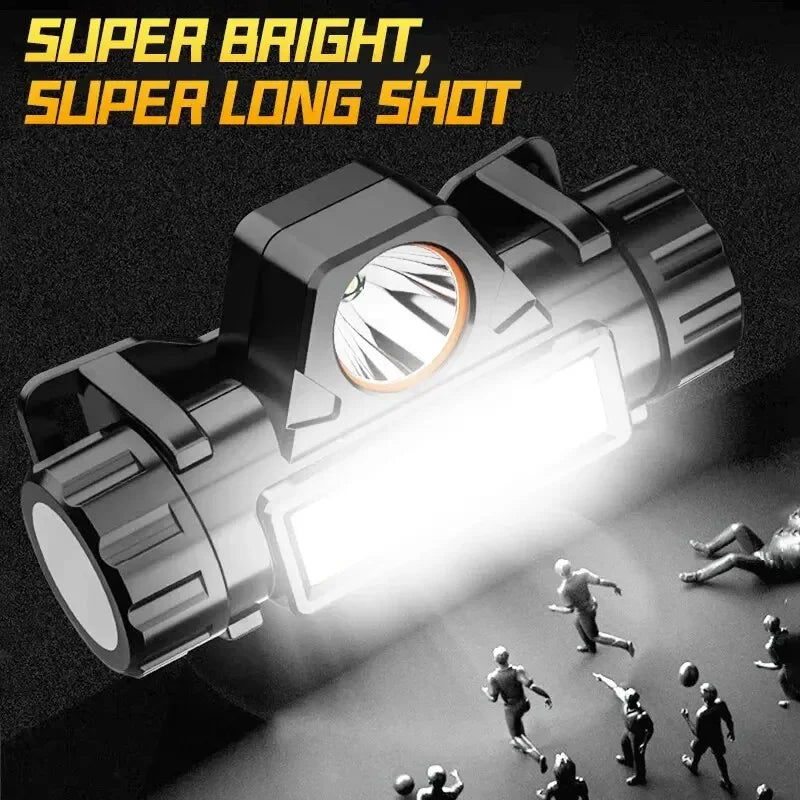 Outdoor Headlights with Long Battery Life and Strong Light LED Night