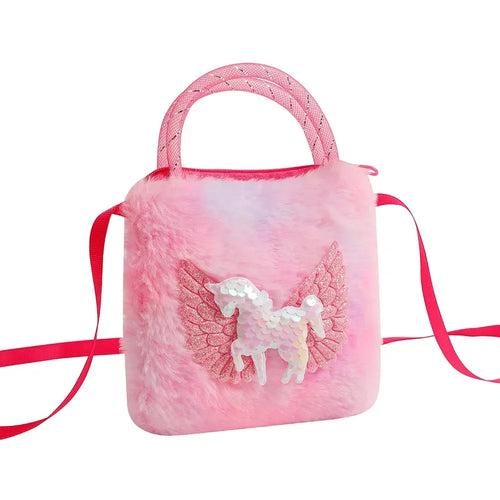 Fashion Sweet Unicorn Handbags For Girls Cute Kid Crossbody Shoulder
