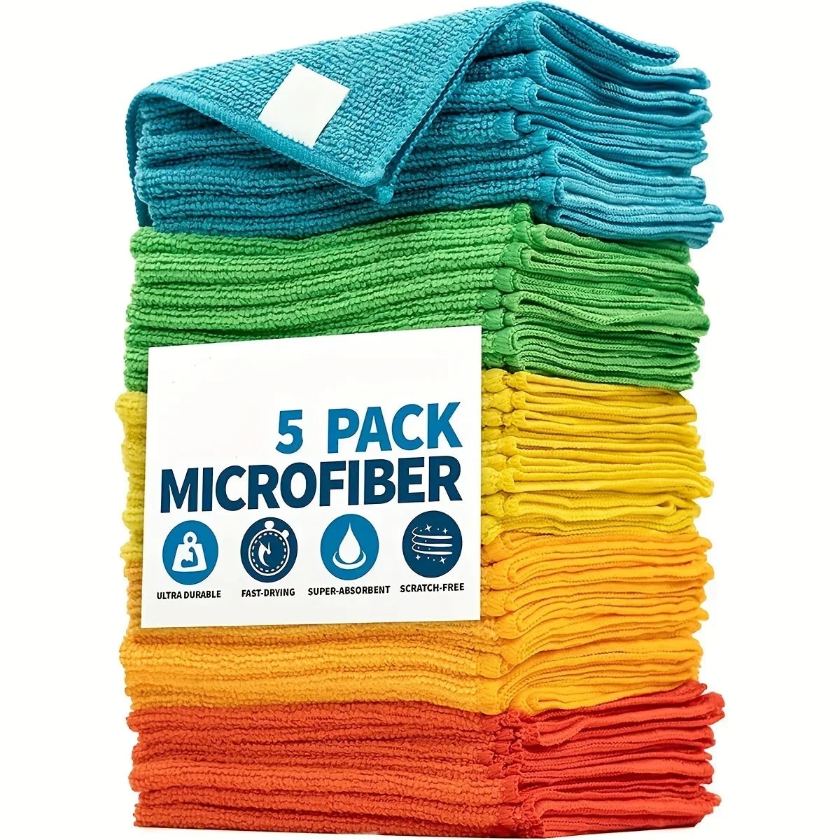 Microfiber Cleaning Cloth, Dishwashing Cloth Household Rag