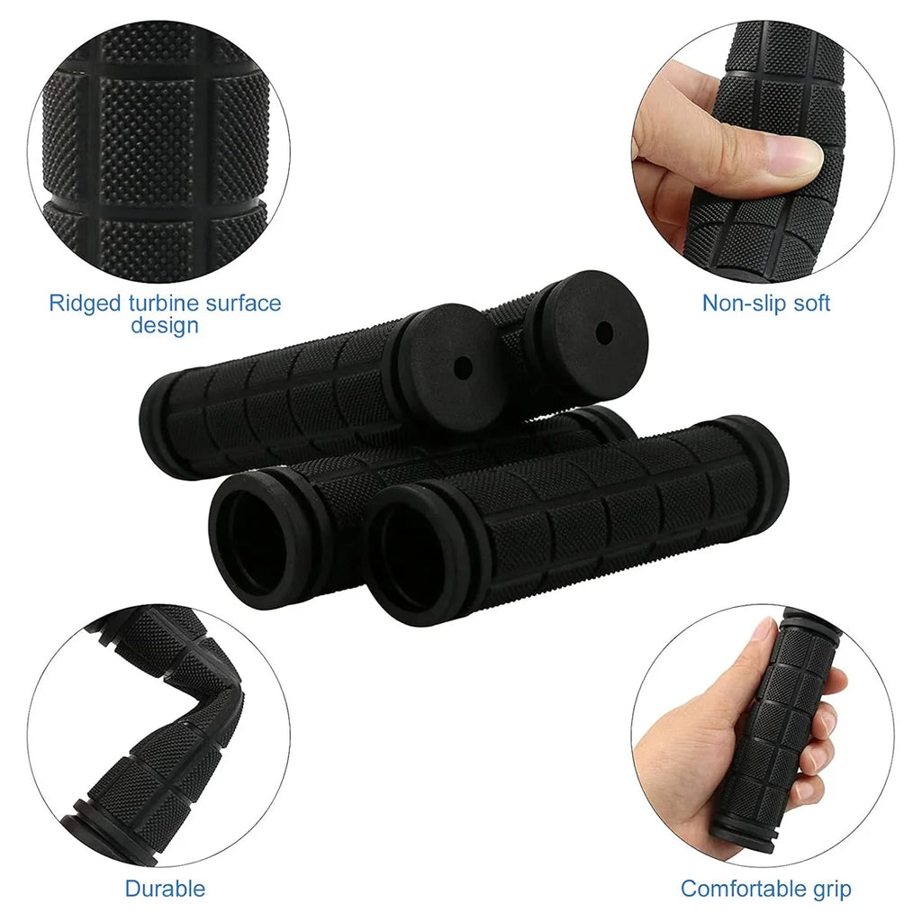 Bicycle Handlebar Gloves Soft Rubber Black Anti Slip Durable