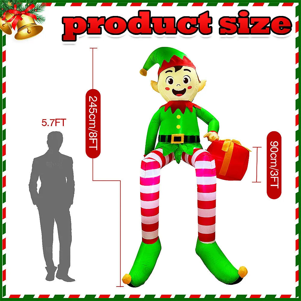 Christmas Inflatable Climbing Window Santa Claus/Sitting Elf Model
