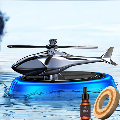 Solar Powered Rotation Helicopter Solar Aromatherapy Car Air Freshener