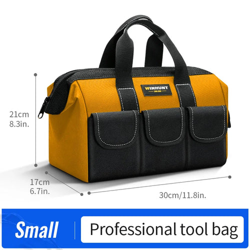 Tool Bag for Men, Heavy Duty Tool Bag Wide Mouth Tote for Various
