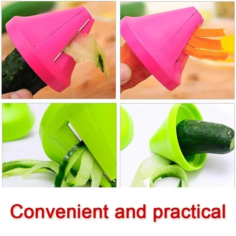Kitchen Rotating Shredder Spiral Peeler Manual Vegetable Slicer Fruit