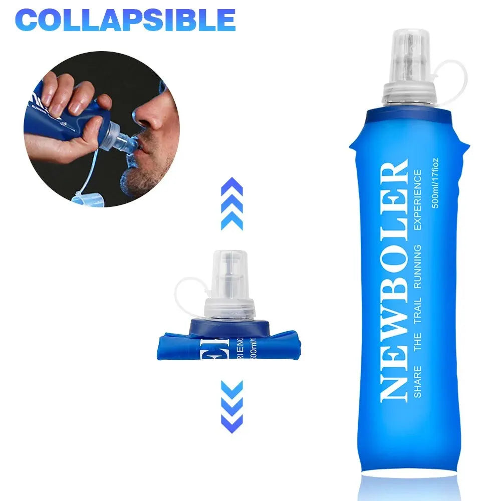 NEWBOLER TPU Folding Soft Flask Sport Water Bottle