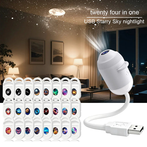 USB Starry Sky Projection Light for Car Interior, Home, Bedroom