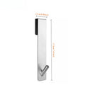 1-2pcs Stainless Steel Non Perforated Glass Door Hook, Portable