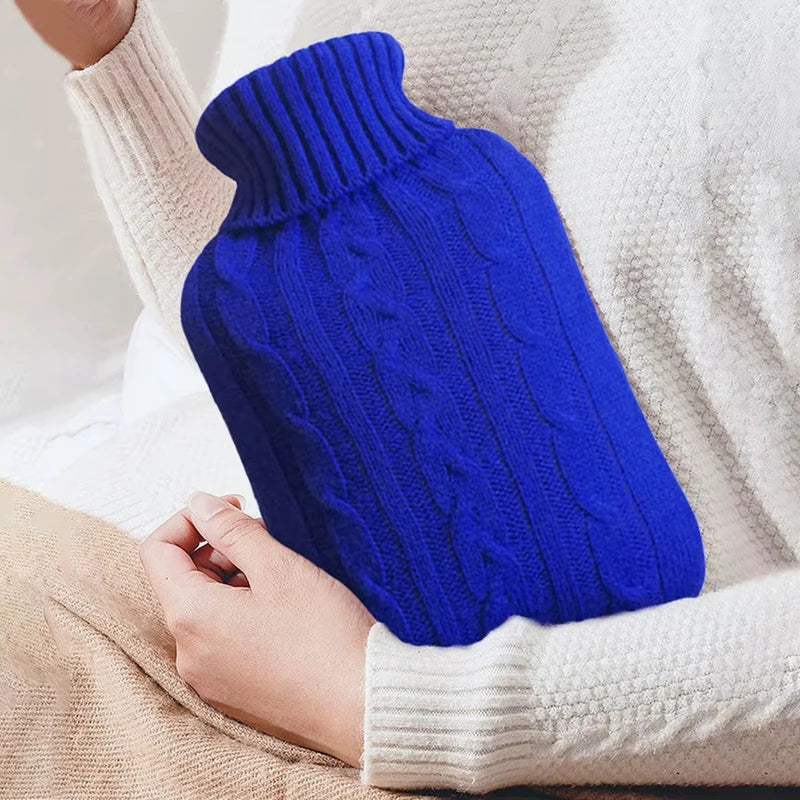 2L Hot Water Bottle Cover Rubber Hot Water Bags Winter Plush Hand