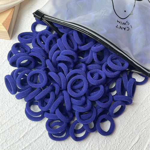 50PCS/Set Women Girls Basic Hair Bands  Simple Solid Colors Elastic