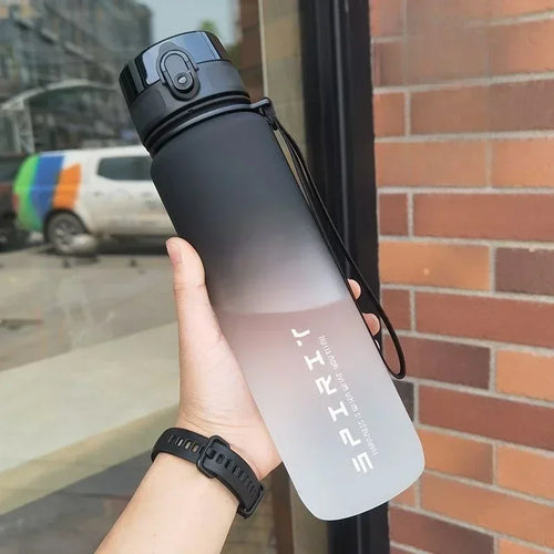 1 Liter Large Capacity Sports Water Bottle Leak Proof Colorful Plastic