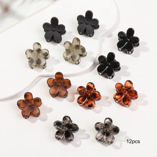 Mini Flower Hair Claw Clips Pack for Women Girl Cute Hair