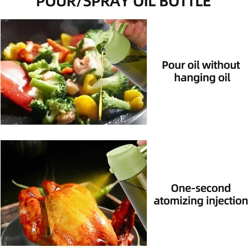 Olive Oil Dispenser Plastic Bottle for Kitchen Gadgets Air Fryer