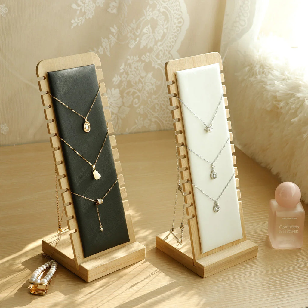 Wood Necklace Display Stand Large Capacity Pendant Bracelet Anklet
