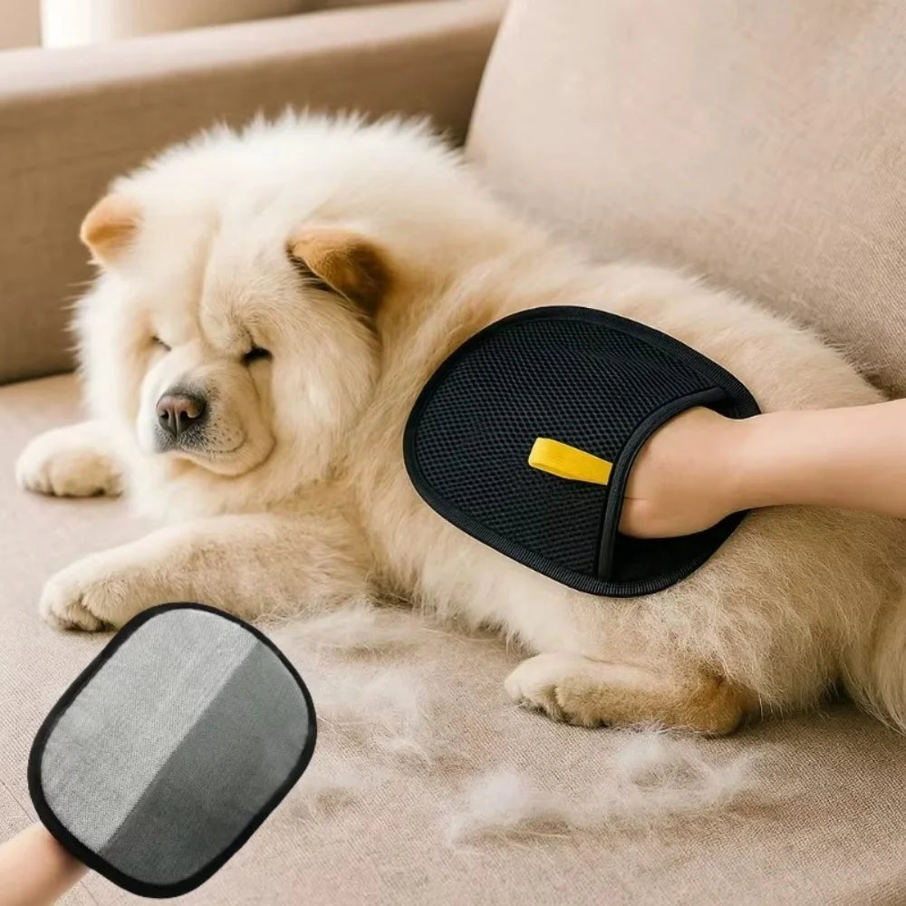 Washable Pet Hair Removal Gloves, Double‑sided Lint Dehairing Tool for
