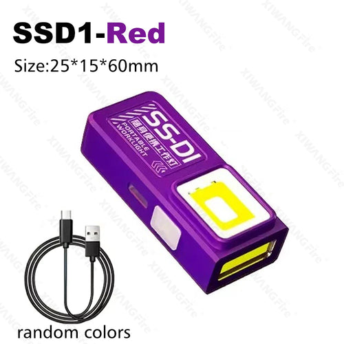 Multifunctional Keychain Flashlight USB Rechargeable Mini Flashlight