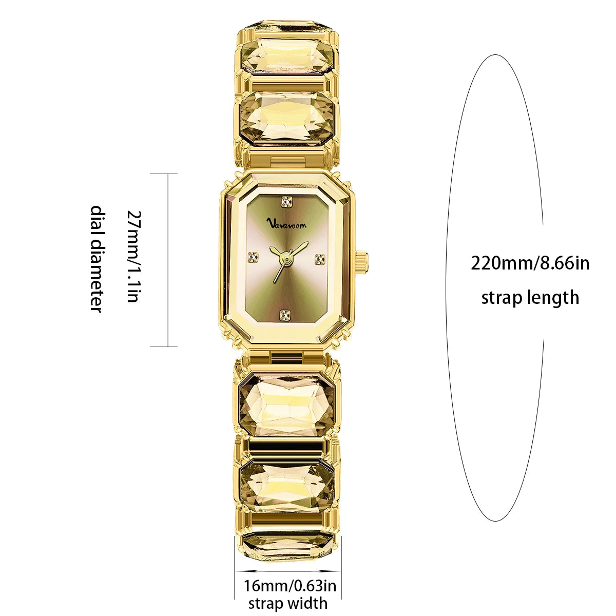 VA VA VOOM Luxury Diamond Women Bracelet Watch Fashion Rose Gold