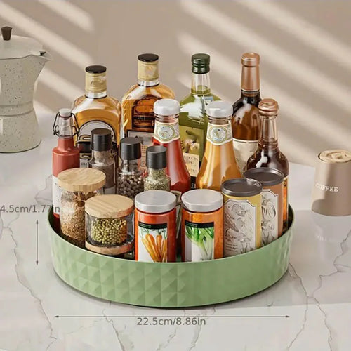 Rotating Spice Rack Organizer For Kitchen Cosmetics Storage Convenient