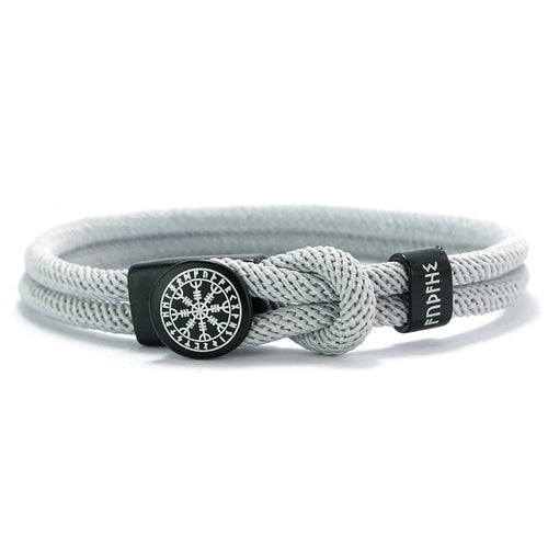 Viking Rune Amulet Rope Bracelet for Men Women Handmade Braided