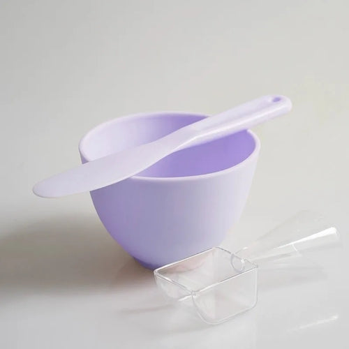 Silicone Face Mask Mixing Bowl Set Facial Skin Care Tools Kit Mask