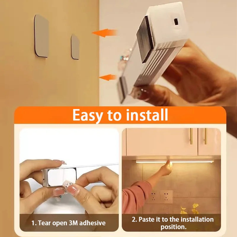 LED Motion Sensor Light Wireless LED Night Light Type C Rechargeable
