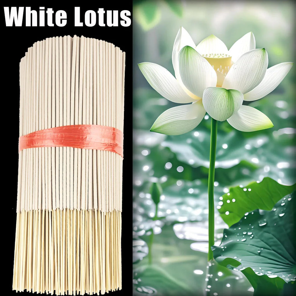 High-Quality Off-White 8.7-Inch White Lotus Incense Sticks