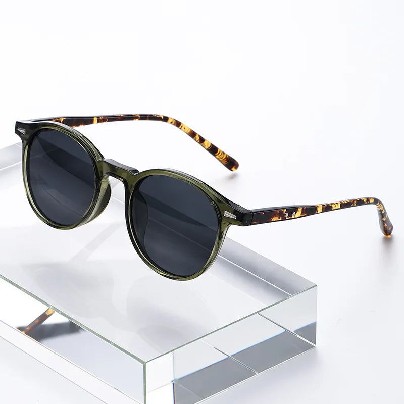 Vintage Round Sunglasses for Women Men Circular Sun Glasses Female