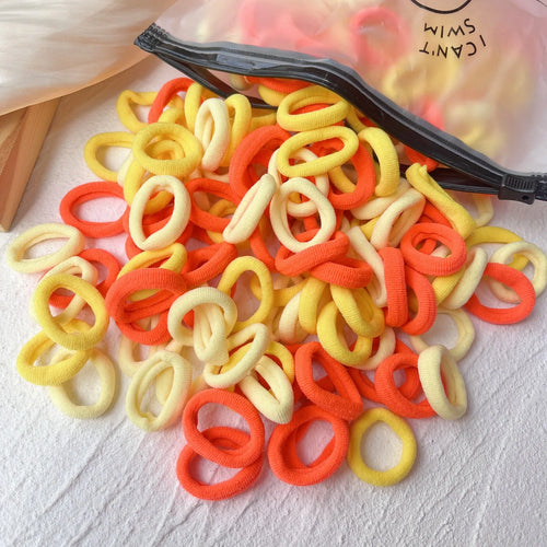 50PCS/Set Women Girls Basic Hair Bands  Simple Solid Colors Elastic