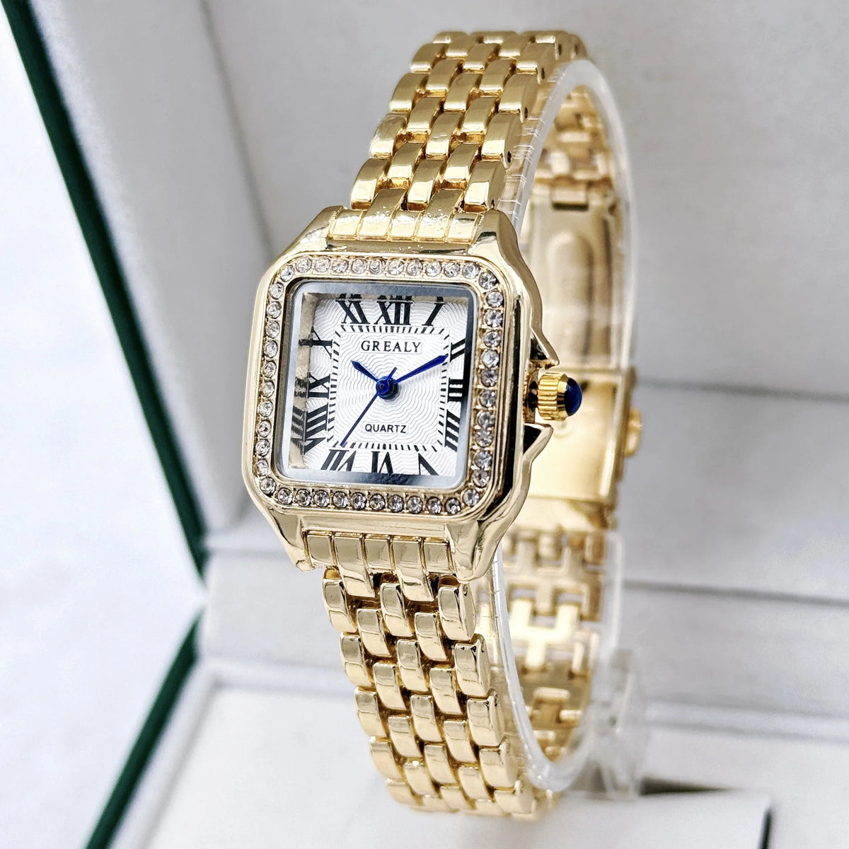 Women Watch Light Luxury Brand Business Gold Stainless Steel
