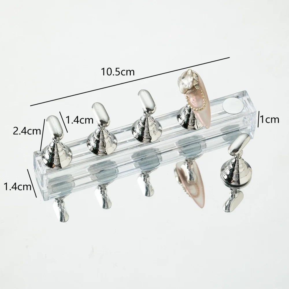 Magnetic Nail Tips Practice Holder Reusable Fake Nail Display Stand