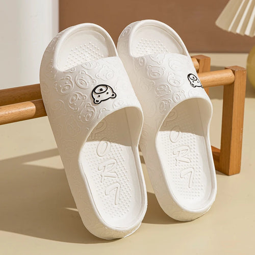 Summer Fashion Men's Slippers Printting Little Bear Sandals Indoor