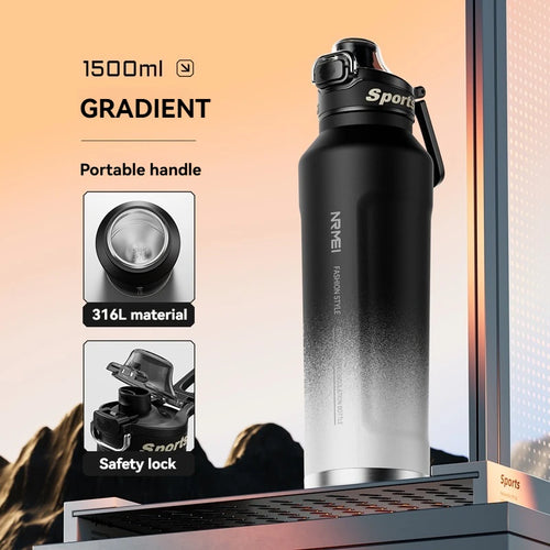 1.5L Insulated Water Bottle Stainless Steel Cold Hot Insulated Cup