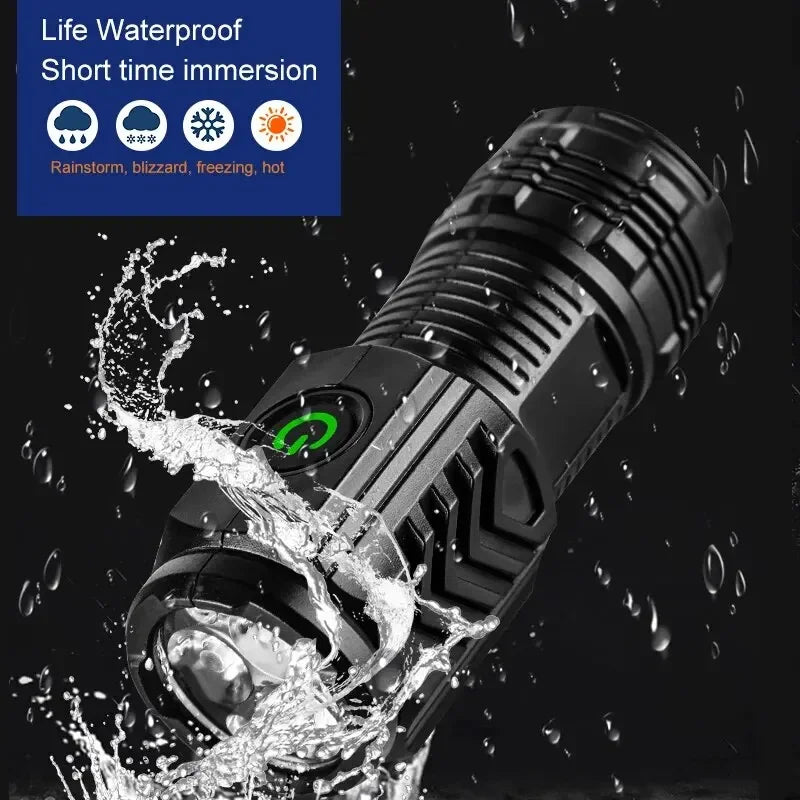 Rechargeable EDC LED Flashlight Portable Strong Light Waterproof