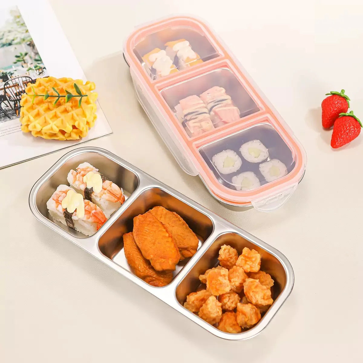 Stainless Steel Mini Compartment Lunch Box for Weight Loss Meals