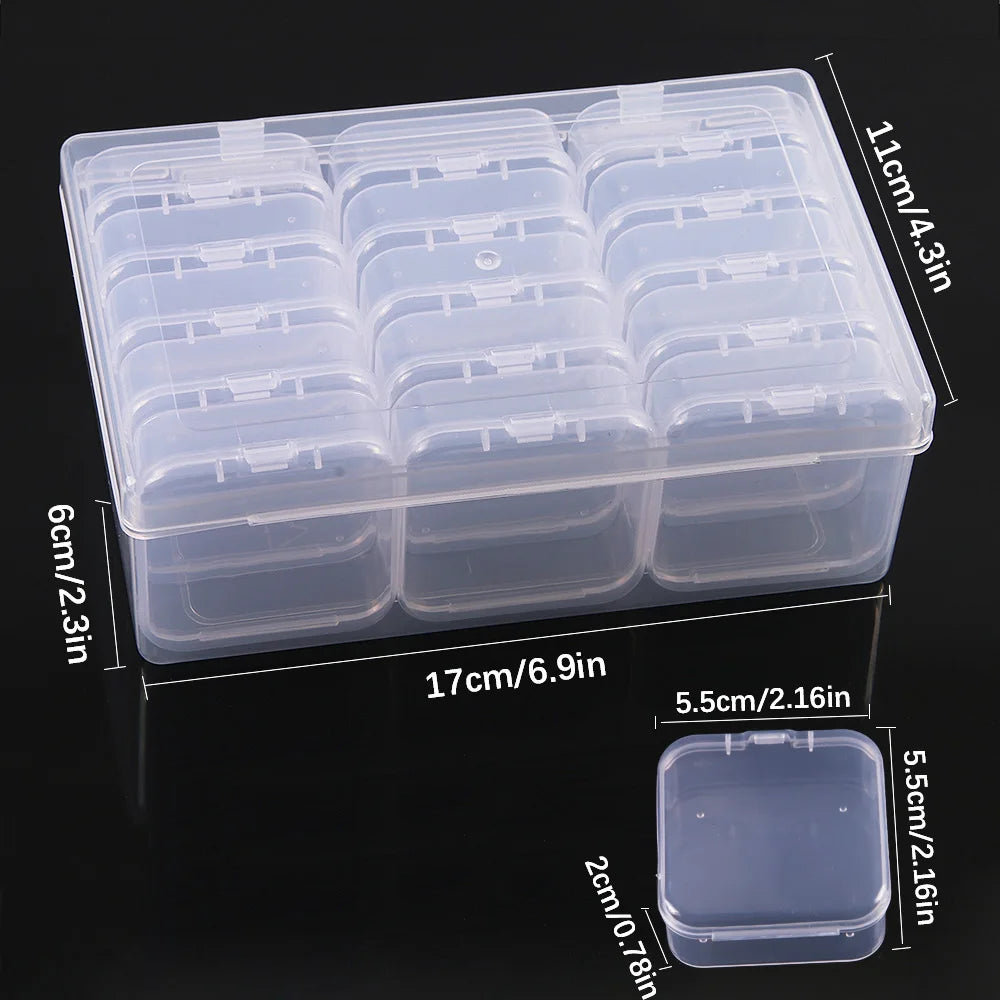 DIY Diamond Painting Embroidery Storage Box, Nail Art Jewelry