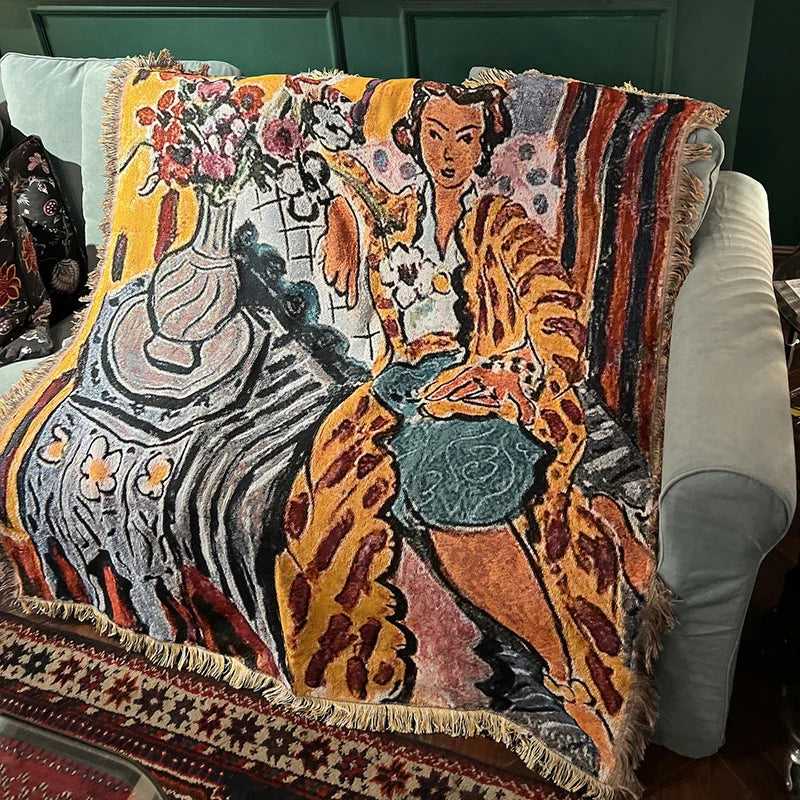 Henri Matisse French Artist Tapestry Blanket Sofa Throw Casual Bed