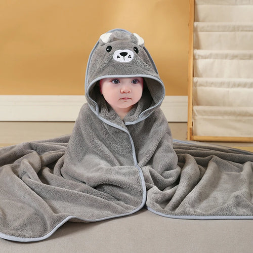 Cute Cartoon Animal-Shaped Multifunctional Large Towel for Infants
