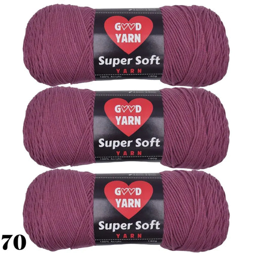 190g x 3 Pcs Soft & Cozy Multicolored Acrylic Yarn for Crocheting