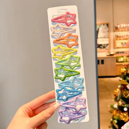 Cartoon Heart Hair Clips Non-Slip Heart Decor Resin Hair