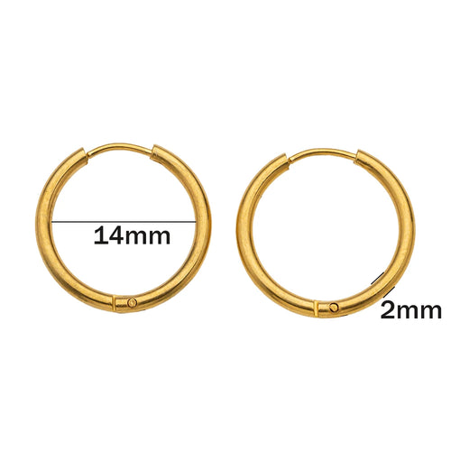 10pcs Stainless Steel Huggie Hoop Earrings Small Hypoallergenic For