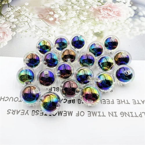 108/54pcs 8/10mm Pink Color Acrylic Beads, Interval Beads. Loose Beads