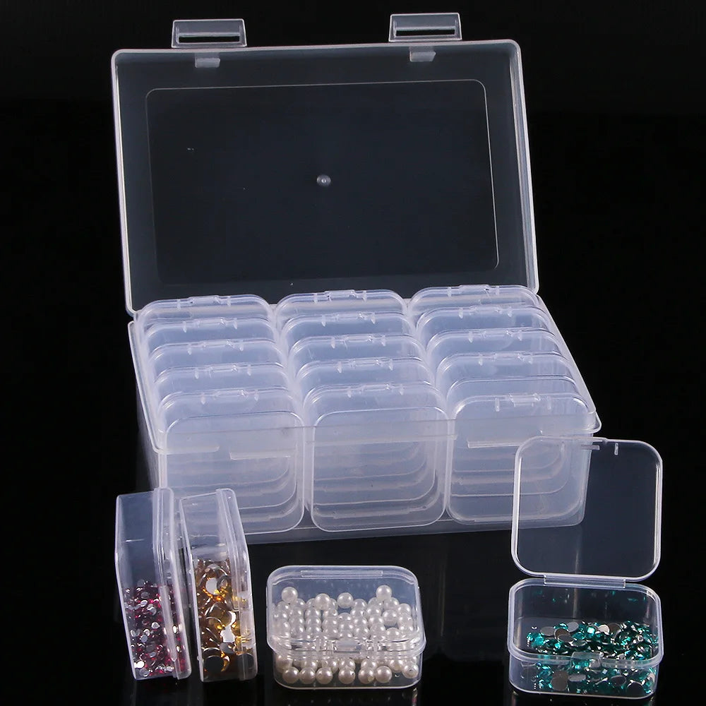 DIY Diamond Painting Embroidery Storage Box, Nail Art Jewelry