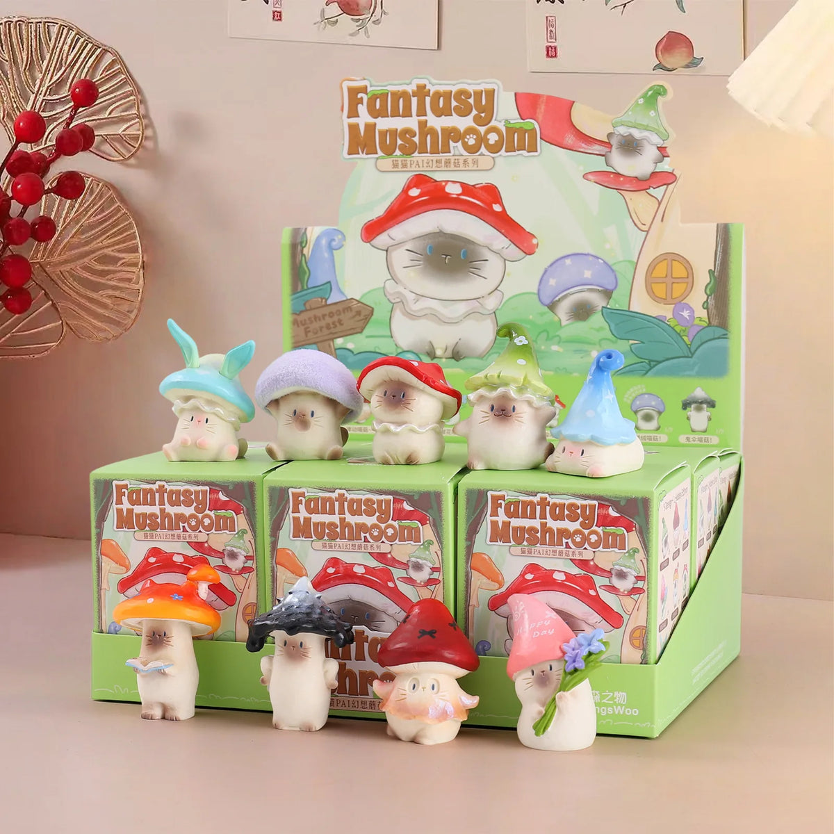 Cat Pai Fantasy Mushroom Series Blind Box Fun In-Vehicle Decoration