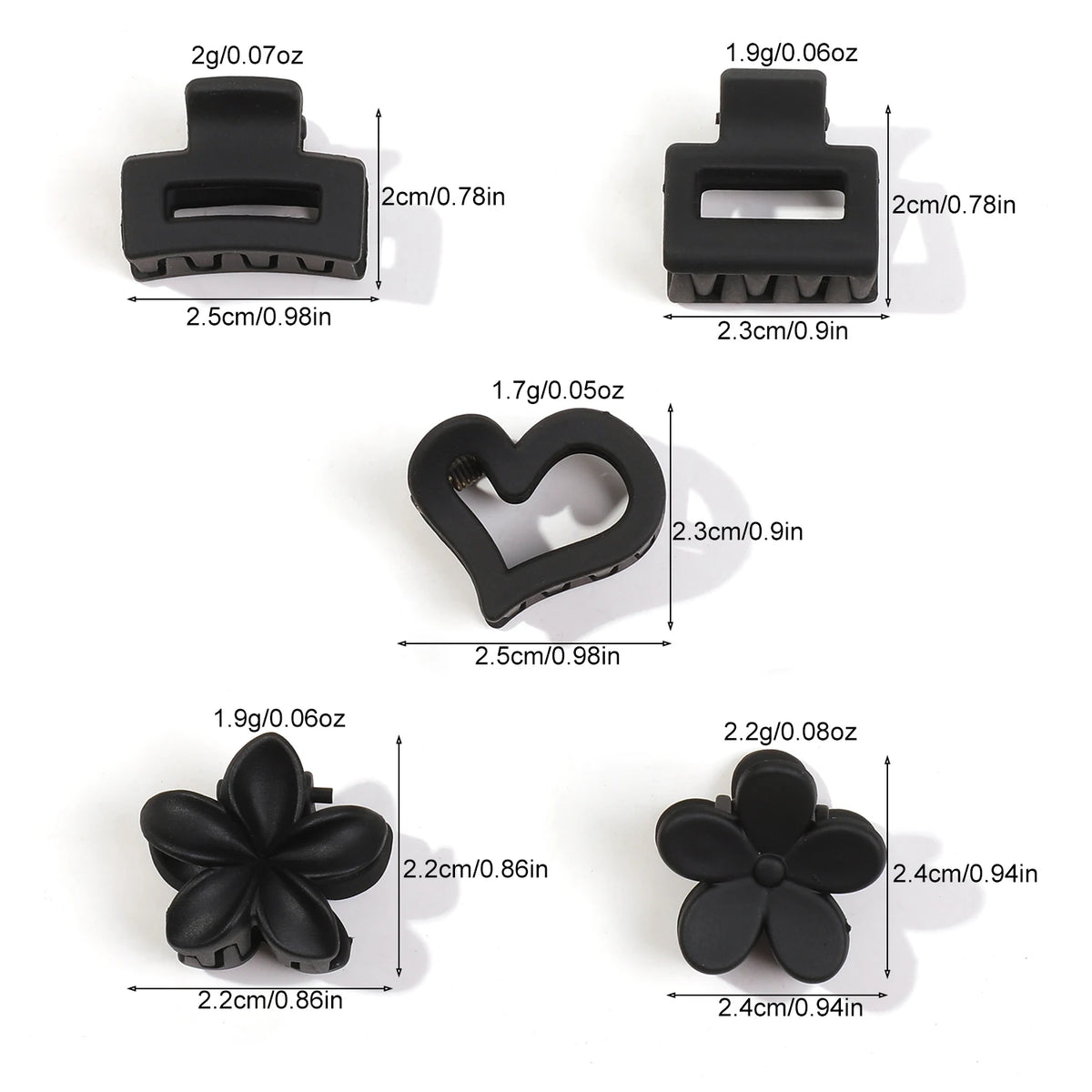 Mini Flower Hair Claw Clips Pack for Women Girl Cute Hair