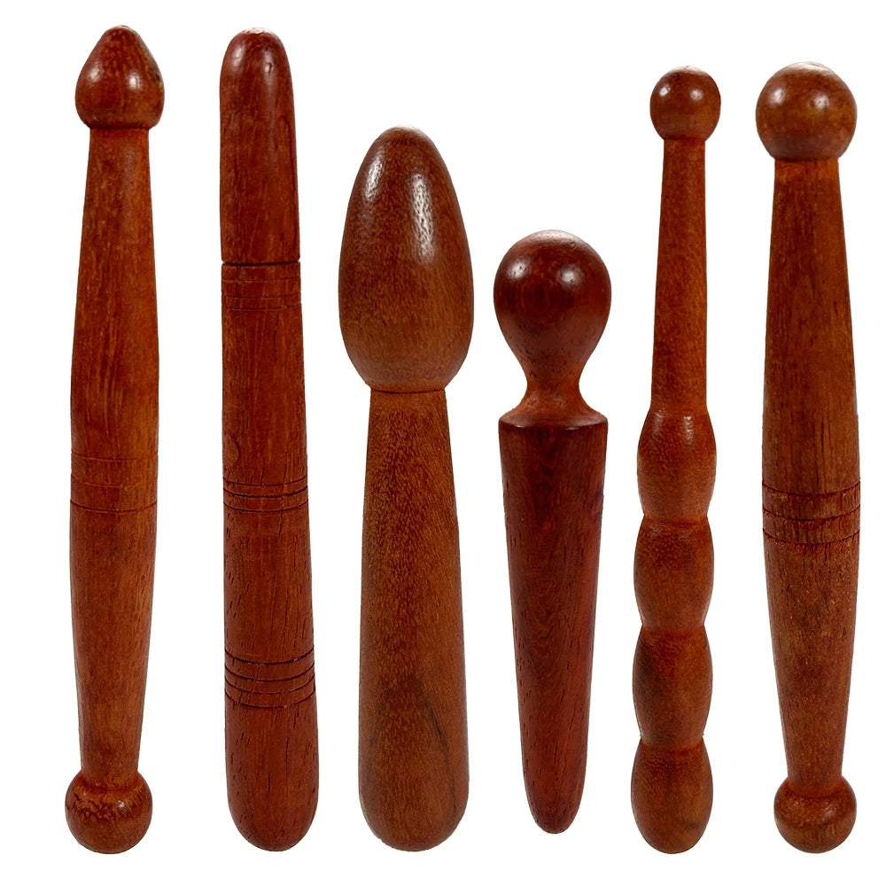 1Pcs Wooden Massage Roller Reflexology Sticks Foot Hand Massage Stick
