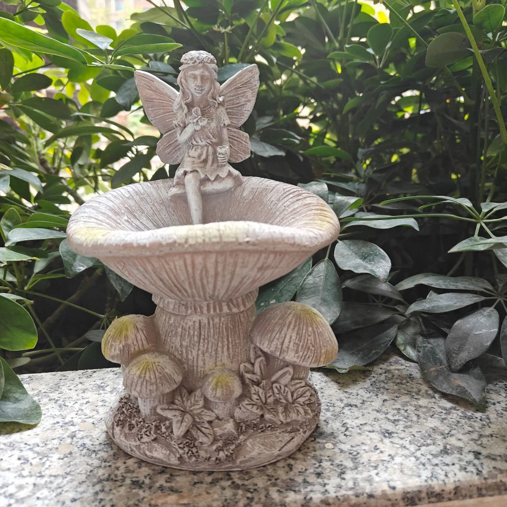 Creative Flower Fairy Solar Night Light Statue Outdoor Waterproof